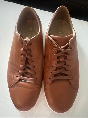 Cole Haan Men's Tan Leather Lace-Up Sneakers